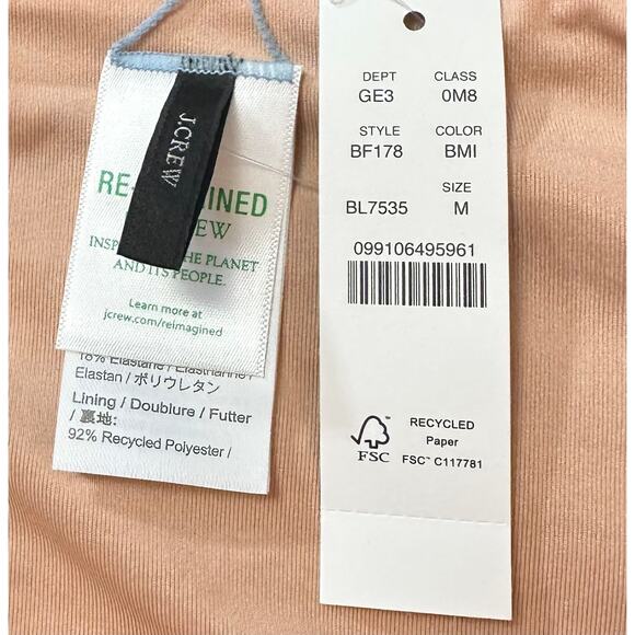 2/$15 NWT J. Crew High-Rise Bikini Bottom Light Blue High-Cut Leg UPF 50+ Size M - Picture 7 of 9